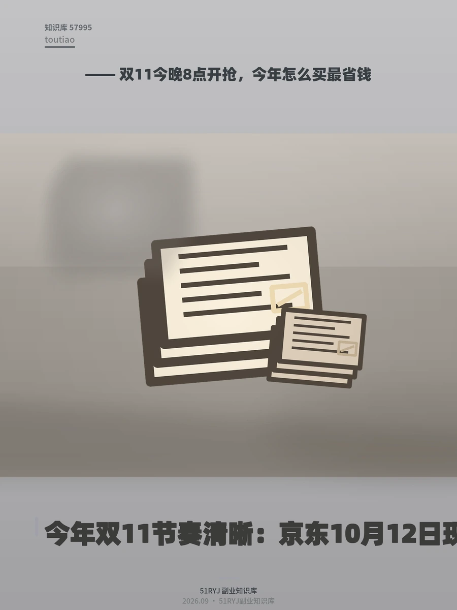 双11今晚8点开抢，今年怎么买最省钱