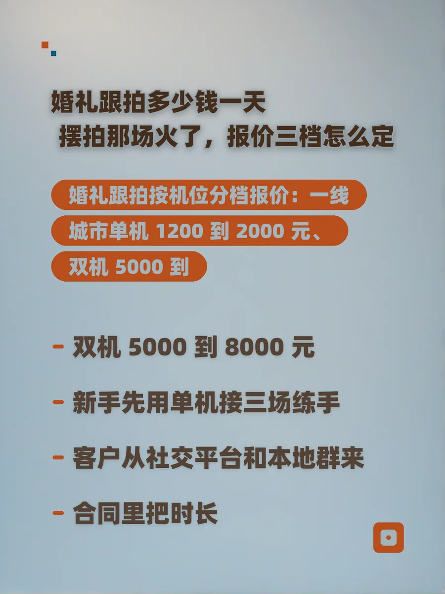 婚礼跟拍多少钱一天：摆拍那场火了，报价三档怎么定