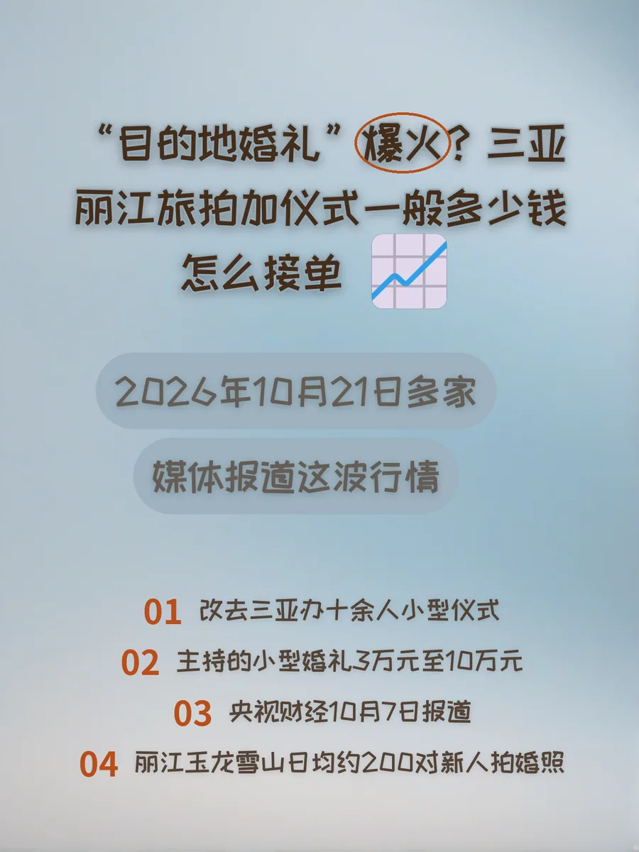 “目的地婚礼”爆火？三亚丽江旅拍加仪式一般多少钱、怎么接单
